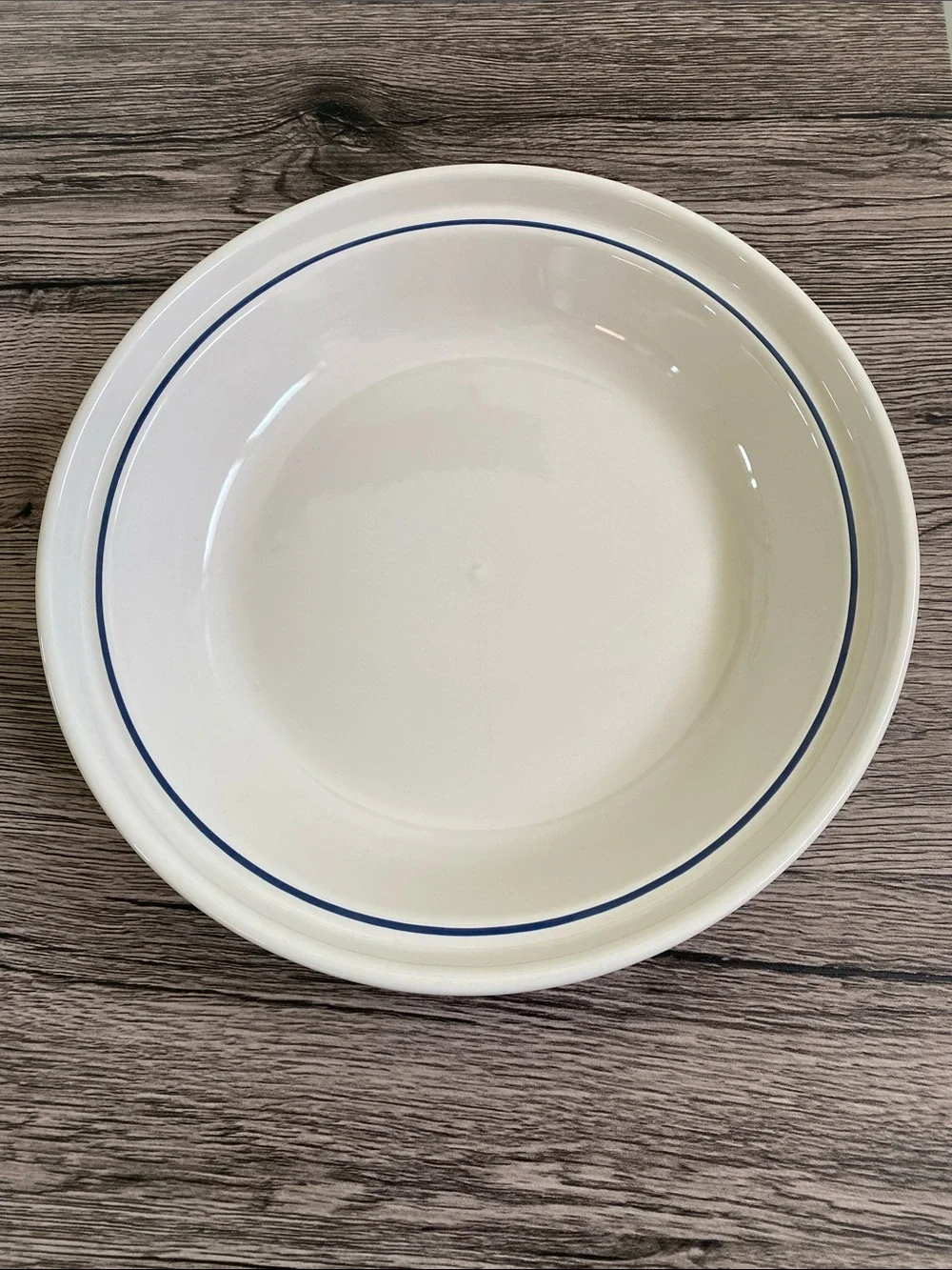 Longaberger Pottery Woven Traditions Heritage Blue 10 inch Pie Plate - Picture 7 of 8
